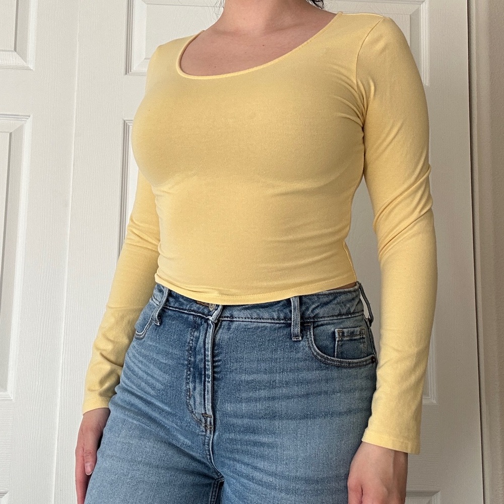 Yellow Charlotte Russe crop top